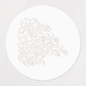 Misty Roos, Flush Mahogany, decoratief ontwerp Labels (Design 1)