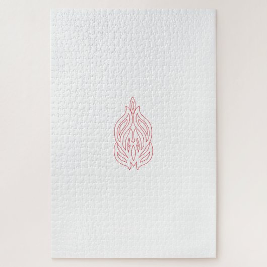 Misty Roos, Flush Mahogany, decoratief ontwerp Legpuzzel (Verticaal)