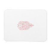 Misty Roos, Flush Mahogany, decoratief ontwerp Magneet (Horizontaal)