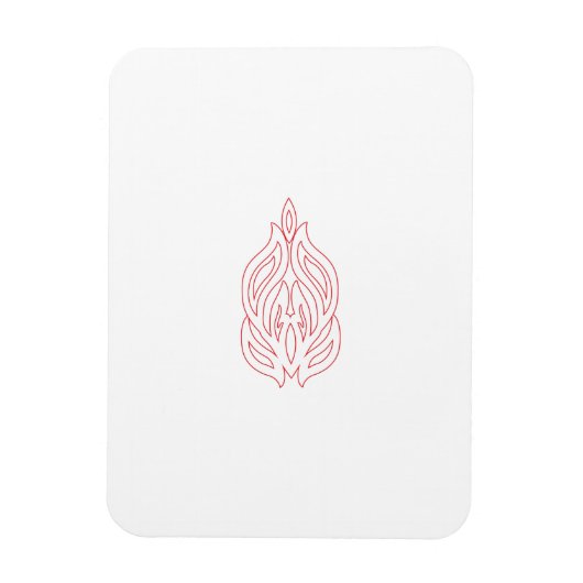 Misty Roos, Flush Mahogany, decoratief ontwerp Magneet (Verticaal)