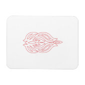 Misty Roos, Flush Mahogany, decoratief ontwerp Magneet (Horizontaal)