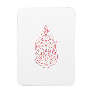 Misty Roos, Flush Mahogany, decoratief ontwerp Magneet