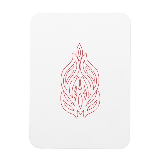 Misty Roos, Flush Mahogany, decoratief ontwerp Magneet (Verticaal)