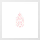 Misty Roos, Flush Mahogany, decoratief ontwerp Raamsticker (Vel)