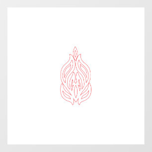 Misty Roos, Flush Mahogany, decoratief ontwerp Raamsticker