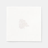 Misty Roos, Flush Mahogany, decoratief ontwerp Servet (Voorkant)