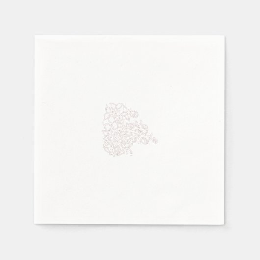 Misty Roos, Flush Mahogany, decoratief ontwerp Servet (Voorkant)