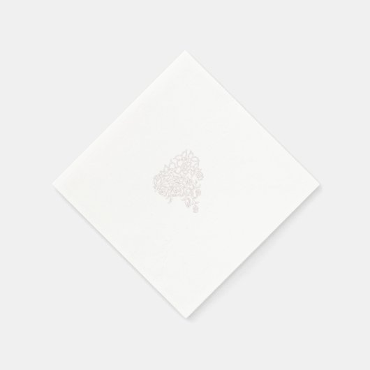 Misty Roos, Flush Mahogany, decoratief ontwerp Servet (Hoek)