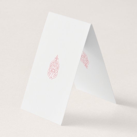 Misty Roos, Flush Mahogany, decoratief ontwerp Visitekaartje (Achterkant)