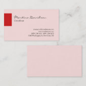 Misty Roos Red Elegant Stylish Visitekaartje (Voorkant / Achterkant)