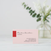 Misty Roos Red Elegant Stylish Visitekaartje (Staand voorkant)