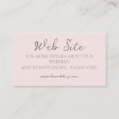 Misty Roos Wedding Site Modern Monogram Minimalist Visitekaartje (Voorkant)