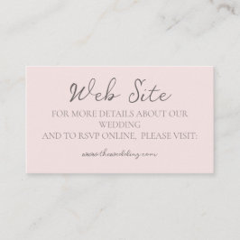 Misty Roos Wedding Site Modern Monogram Minimalist Visitekaartje