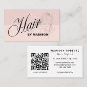 Misty Rose Kapsalon QR-code  Visitekaartje (Voorkant / Achterkant)