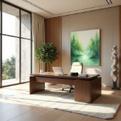 Misty Sage Abstract - Biologisch Modern Canvas Afdruk