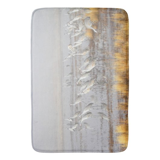 Misty Sandhill Cranes Badmat (Voorkant Verticaal)