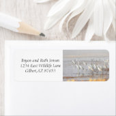 Misty Sandhill Cranes Etiket (Insitu)