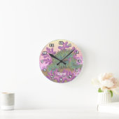 Misty Sea Coral Seashell clock Ronde Klok (Huis)
