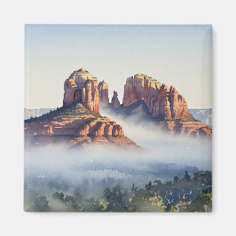 Misty Sedona Arizona Travel Cathedral Rock Magneet