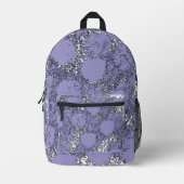 Misty Shamrocks Backpack – Trendy & Artistic Bedrukte Rugzak (Voorkant)