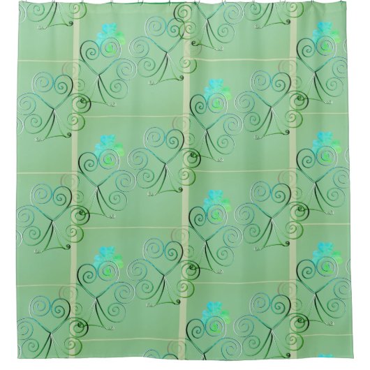 Misty Shamrocks Duvet Cover Douchegordijn (Voorkant)