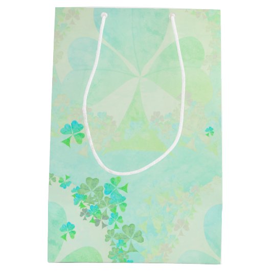 Misty Shamrocks Medium Cadeauzakje (Achterkant)