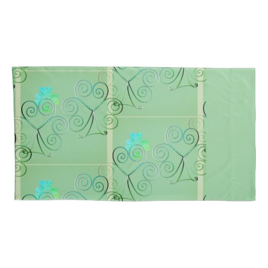 Misty Shamrocks Pillowcase Kussensloop (Achterkant-Rechts)