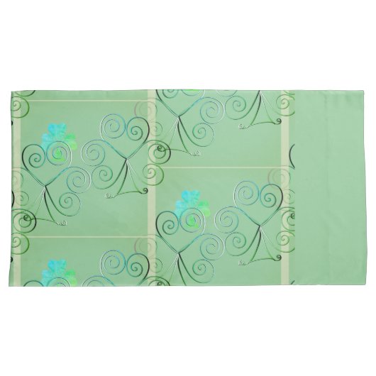 Misty Shamrocks Pillowcase Kussensloop (Voorkant-Rechts)