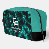 Misty Smoke Monogram Aqua Toilettasje (Rechterhoek)