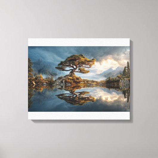 Misty spring canvas afdruk (Voorkant)