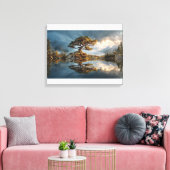 Misty spring canvas afdruk (Insitu (Woonkamer))