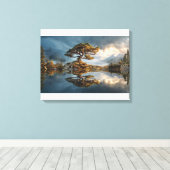 Misty spring canvas afdruk (Insitu (Houten vloer))