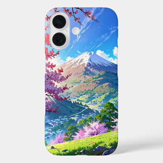 Misty Spring Mountains - Anime Landschap Case-Mate iPhone Case (Achterkant)