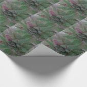 Misty Succulent, Green Paars, Natuur, Flora Plant Cadeaupapier (Hoek)
