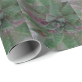 Misty Succulent, Green Paars, Natuur, Flora Plant Cadeaupapier (Rol Hoek)