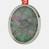 Misty Succulent, Green Paars, Natuur, Flora Plant Metalen Ornament (Links)