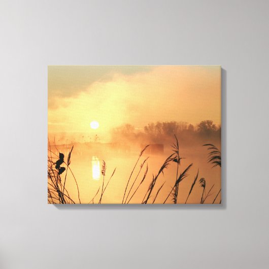 Misty Sunrise Canvas Wrap Afdruk (Voorkant)