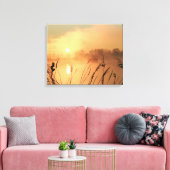 Misty Sunrise Canvas Wrap Afdruk (Insitu (Woonkamer))