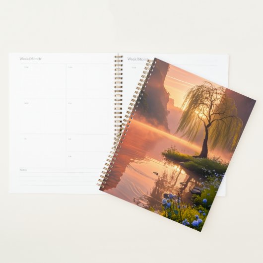 Misty Sunrise in een rustig meer Planner (Display)