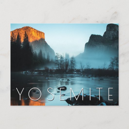 Misty Sunset in Yosemite Briefkaart (Voorkant)