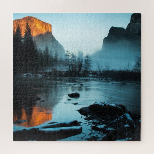 Misty Sunset in Yosemite Legpuzzel (Horizontaal)