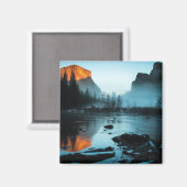 Misty Sunset in Yosemite Magneet (Voorkant / Achterkant)