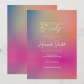 Misty Sunset Roze Goud Gradiënt Kaart (Voorkant / Achterkant)