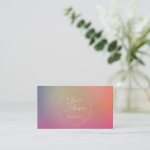 Misty Sunset Roze Goud Gradiënt Visitekaartje