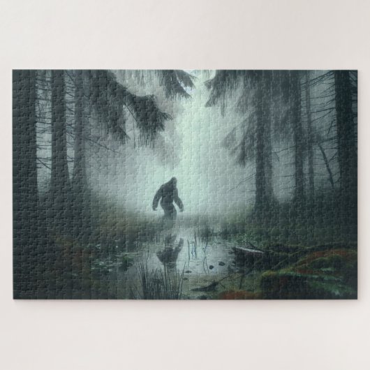 Misty Swamp Stalker, Bigfoot, Cryptid Legpuzzel (Horizontaal)