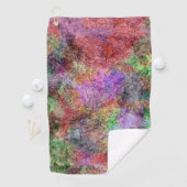 Misty Swirls of Purples Groenen Pinks Grijs Kleure Golfhanddoek (Insitu)