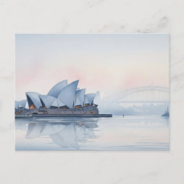 Misty Sydney Opera House Australië Briefkaart