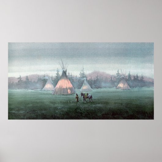 MISTY TIPI CAMP by SHARON SHARPE Poster (Voorkant)