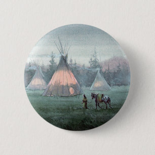 MISTY TIPI CAMP by SHARON SHARPE Ronde Button 5,7 Cm