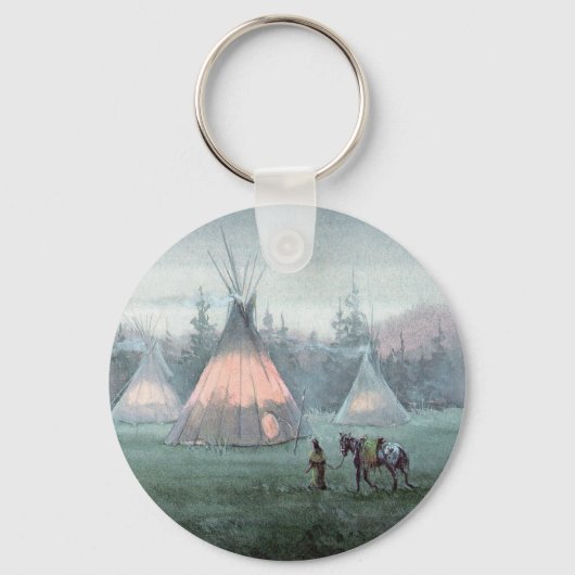 MISTY TIPI CAMP by SHARON SHARPE Sleutelhanger (Voorkant)